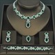 Aaa Necklace Bracelet Earrings And Ring 4Pcs Dubai Full Bridal Jewelry Set Cubic Zirconia Party Gift For Women