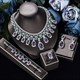 Green Purple Cubic Zircon Bridal Jewelry Set 4Pcs Luxury Statement