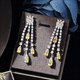 4Pcs Green Cz Luxury African Jewelry Set Dubai Bridal Jewelry Set Gift Zircon Crystal Wedding Party For Women