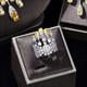 4Pcs Green Cz Luxury African Jewelry Set Dubai Bridal Jewelry Set Gift Zircon Crystal Wedding Party For Women