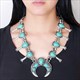 Vintage Tribal Moon Pendant Boho Ethnic Chunky Retro Necklace