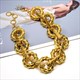 Gold-Color Gold Color Metal Hoops Necklace Fine Accessories For Women Fashion Trend Exaggerated Necklaces New Arrival Statement Luxury