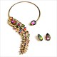 Colorful Rhinestone Choker Necklace Crystal Fashion Jewelry For Women