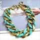 Halskette Schmuck Acryl-Halsketten Statement Mode-Accessoires Hochwertiges Metall Neu für Damen Design Mattgold Farbe