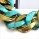Halskette Schmuck Acryl-Halsketten Statement Mode-Accessoires Hochwertiges Metall Neu für Damen Design Mattgold Farbe