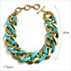 Halskette Schmuck Acryl-Halsketten Statement Mode-Accessoires Hochwertiges Metall Neu für Damen Design Mattgold Farbe