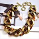 Halskette Schmuck Acryl-Halsketten Statement Mode-Accessoires Hochwertiges Metall Neu für Damen Design Mattgold Farbe