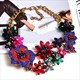 Statement Premium Necklace Accessories Colorful Crystals Rhinestones Necklaces Jewelry High-Quality Handmade Fashion For Women