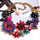 Statement Premium Necklace Accessories Colorful Crystals Rhinestones Necklaces Jewelry High-Quality Handmade Fashion For Women