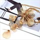 Retro Goldfarbene Ketten-Choker-Halskette mit Übergroßem Blumenanhänger