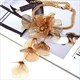 Retro Goldfarbene Ketten-Choker-Halskette mit Übergroßem Blumenanhänger