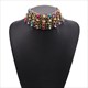 Luxus Kristall Rhinestone Choker-Halsketten Große Bib Großer Kragen Maxi Statement-Halskette Hochzeitsschmuck Boho Ethno Indische Damen