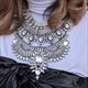 Boho Ethnic Big Bib Maxi Choker Women Jewellery Rhinestone Large Collar Necklace Statement Crystal Vintage Indian Girl