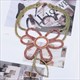 Crystal Flower Rhinestone Necklace Set For Women