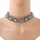 Trendy Mode Neu Punk Choker-Halskette Kragen Statement Tattoos Gold Sliver Farbe Dicke Kette Halskette Damen Schmuck