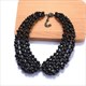 Vintage Crystal Rhinestone Pearl Statement Bib Necklace