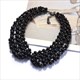 Vintage Crystal Rhinestone Pearl Statement Bib Necklace