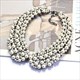 Vintage Crystal Rhinestone Pearl Statement Bib Necklace