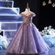 Sequin Tulle Princess Dress For Girls - Elegant Kids Wedding Party Gown