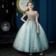 Girls Fluffy Tulle Star Ball Gown For Formal Events