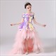 Children Princess Party Pink Sequins Dress Elegant Luxury Long Evening Gowns For Little Girls Formal Pageant Wedding Dresses Kid