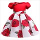 Summer Kids Flower Dresses For Girls Christmas Children Clothing Dress Baby Girl Dress With Bow Princess Brithday Wedding Party
