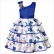 Summer Kids Flower Dresses For Girls Christmas Children Clothing Dress Baby Girl Dress With Bow Princess Brithday Wedding Party
