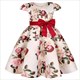 Summer Kids Flower Dresses For Girls Christmas Children Clothing Dress Baby Girl Dress With Bow Princess Brithday Wedding Party