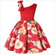 Summer Kids Flower Dresses For Girls Christmas Children Clothing Dress Baby Girl Dress With Bow Princess Brithday Wedding Party