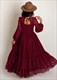 New Long Medium And Big Girls Dresses Wedding Flower Girl Dresses Spring And Autumn Long Lantern Sleeves Want To Embroider Girls