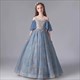 Girls Tutu Puffy Dress With Cold Shoulder Design For Parties
