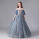 Girls Tutu Puffy Dress With Cold Shoulder Design For Parties