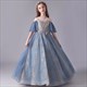 Girls Tutu Puffy Dress With Cold Shoulder Design For Parties