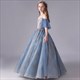 Girls Tutu Puffy Dress With Cold Shoulder Design For Parties