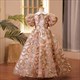 Elegant Wedding Kids Formal Occasion Dress For Girls Luxury Long Evening Gowns Gala Prom Child Pageant Party Sequin Dresses