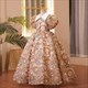 Elegant Wedding Kids Formal Occasion Dress For Girls Luxury Long Evening Gowns Gala Prom Child Pageant Party Sequin Dresses