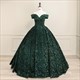 New Quinceanera Dresses Shinny Sequin Party Dress Formal Dress Off The Shoulder Ball Gown Real Photo Vestidos For Girls