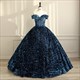 New Quinceanera Dresses Shinny Sequin Party Dress Formal Dress Off The Shoulder Ball Gown Real Photo Vestidos For Girls