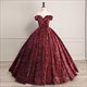 New Quinceanera Dresses Shinny Sequin Party Dress Formal Dress Off The Shoulder Ball Gown Real Photo Vestidos For Girls