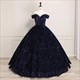 New Quinceanera Dresses Shinny Sequin Party Dress Formal Dress Off The Shoulder Ball Gown Real Photo Vestidos For Girls