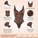 Satin Thong Bodysuit With Adjustable Tummy Control Shapewear