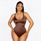 Satin Thong Bodysuit With Adjustable Tummy Control Shapewear