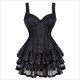 Gothic Corsets For Women Plus Size Overbust Burlesque Costume Straps Corset And Skirt Set Tutu Corselet Fashion Gowns