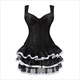 Gothic Corsets For Women Plus Size Overbust Burlesque Costume Straps Corset And Skirt Set Tutu Corselet Fashion Gowns