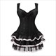 Gothic Corsets For Women Plus Size Overbust Burlesque Costume Straps Corset And Skirt Set Tutu Corselet Fashion Gowns