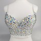 Halloween Party Tops Tee Quality Show T Shirt Women Fashion Luxury T-Shirt Woman Clothes Blusas Push Up Tshirt Bling Rhinestone