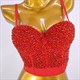 Halloween Party Tops Tee Quality Show T Shirt Women Fashion Luxury T-Shirt Woman Clothes Blusas Push Up Tshirt Bling Rhinestone