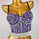 Halloween Party Tops Tee Quality Show T Shirt Women Fashion Luxury T-Shirt Woman Clothes Blusas Push Up Tshirt Bling Rhinestone