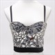 Halloween Party Tops Tee Quality Show T Shirt Women Fashion Luxury T-Shirt Woman Clothes Blusas Push Up Tshirt Bling Rhinestone