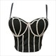 Rhinestone Camisole Corset Top For Women – Push Up Tube Bra Style